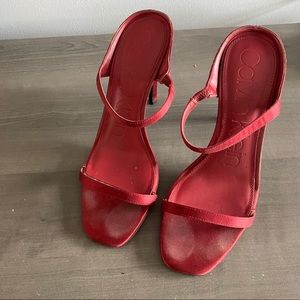 Red Calvin Klein heels
